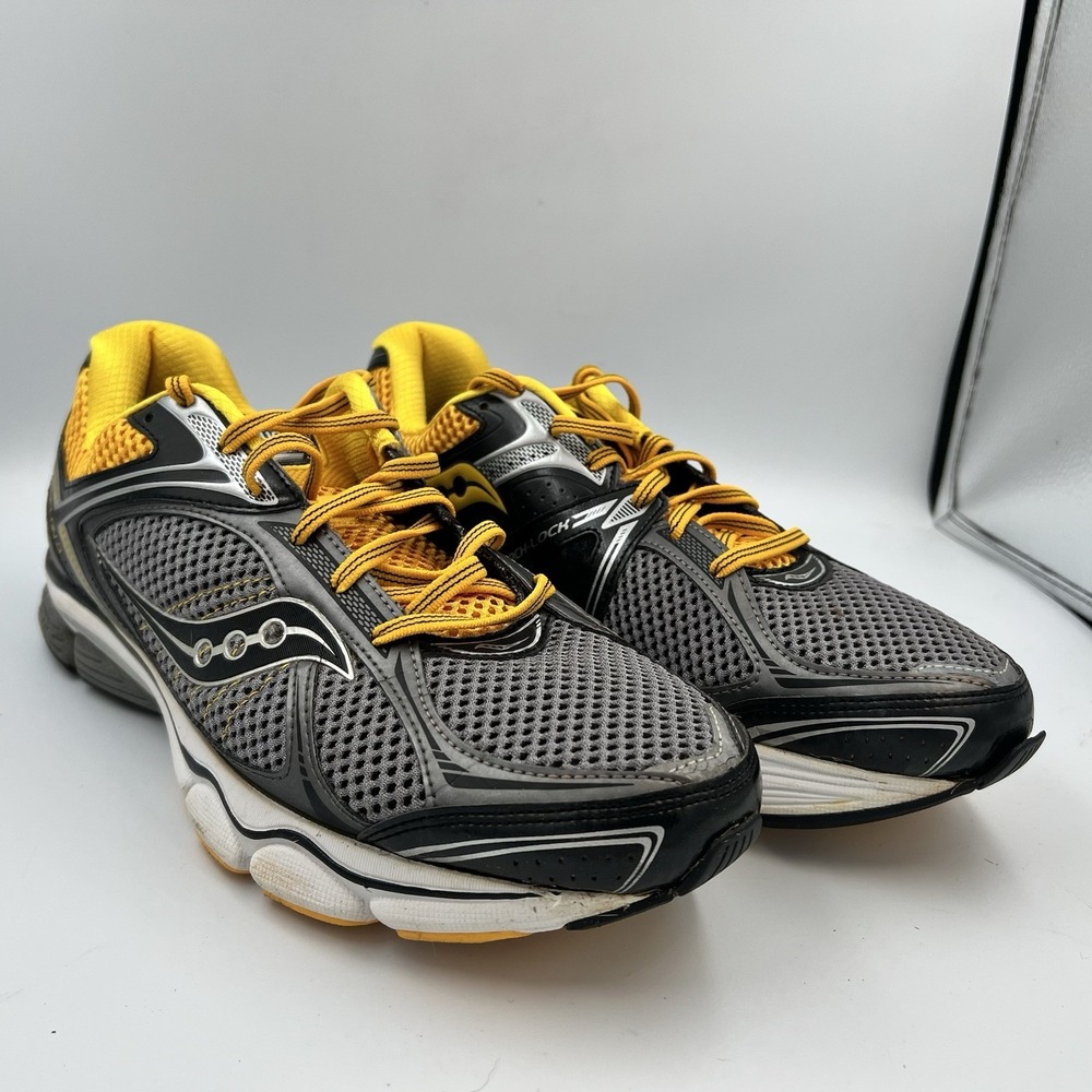 Saucony Progrid Echelon 3 Sneakers Grey Black Yellow Men's 12 Running Shoes